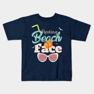 Resting Beach Face Funny Beach Lovers Tshirt Kids T-Shirt